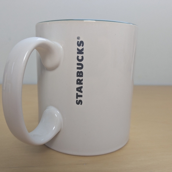 Starbucks 2012 White Mug with Green Logo 558 ML Like New Condition - Picture 3 of 7